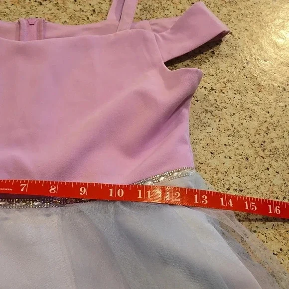 Rare Editions Cold Shoulder Costume Back Train big girls Size 12 - Picture 8 of 13